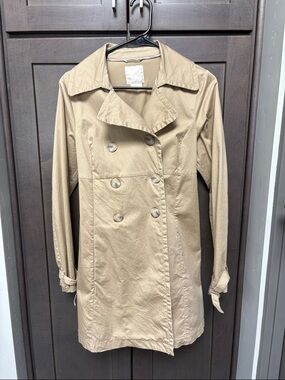 Old Navy Tan Double-Breasted Trench Coat